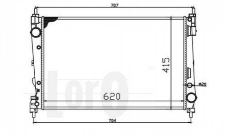 037-017-0071 DEPO Радиатор води Doblo/Combo 1.3/1.6/2.0 D Multijet 10-