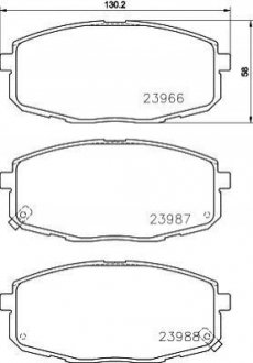 8DB355010-611 HELLA Гальмівні колодки перед. Hyundia i30/KIA C\eed 02-