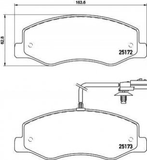 8DB355015-311 HELLA Гальмівні колодки зад. Master/Movano 10- (спарка)