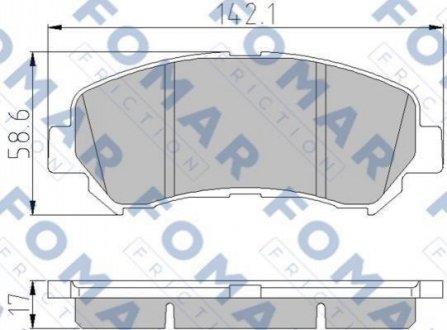 FO 933681 FOMAR Колодки гальмівні дискові