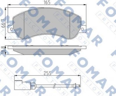 FO 925081 FOMAR Колодки гальмівні дискові