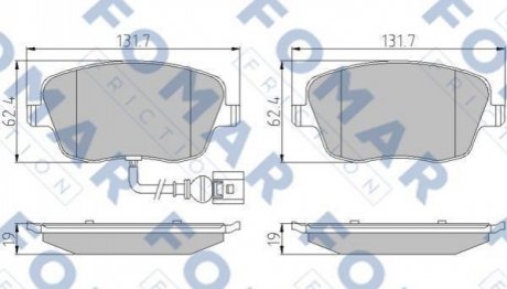 FO 922881 FOMAR Колодки гальмівні дискові