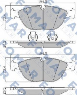 FO 922281 FOMAR Колодки гальмівні дискові