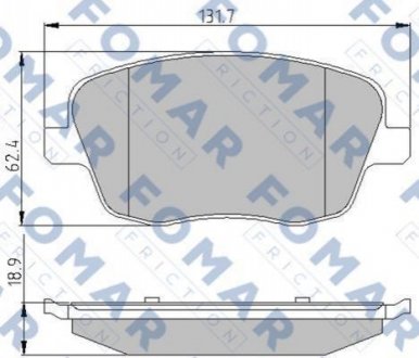 FO 908081 FOMAR Колодки гальмівні дискові