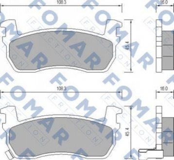 FO 656081 FOMAR Колодки гальмівні дискові