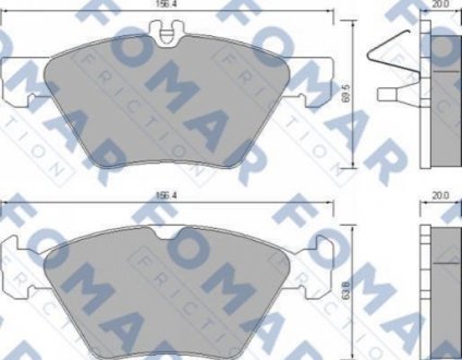 FO 639081 FOMAR Колодки гальмівні дискові