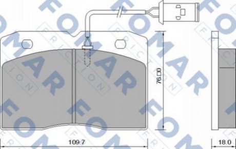 FO 628281 FOMAR Колодки гальмівні дискові