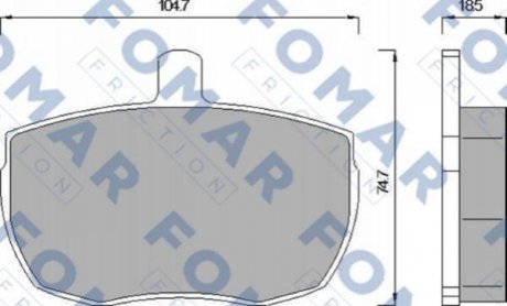 FO 543081 FOMAR Колодки гальмівні дискові