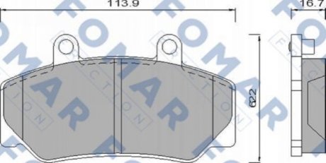 FO 473981 FOMAR Колодки гальмівні дискові