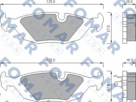 FO 438181 FOMAR Колодки гальмівні дискові