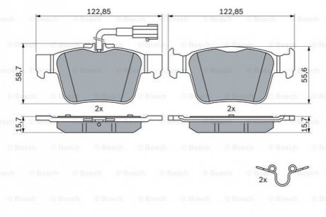 0 986 424 848 BOSCH Колодки гальмівні дискові