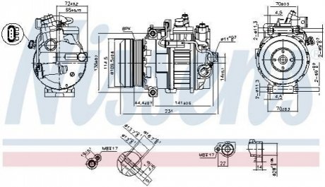 890552 NISSENS Компресор кондиционера