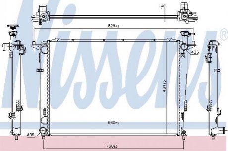 66693 NISSENS Радіатор охолоджування