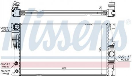 60836 NISSENS Радіатор охолоджування