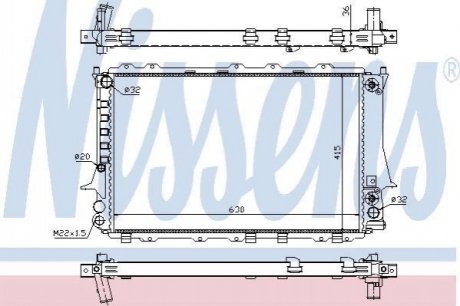 60480 NISSENS Радиатор охолоджування