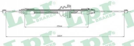 C0746B LPR Трос ручного гальма