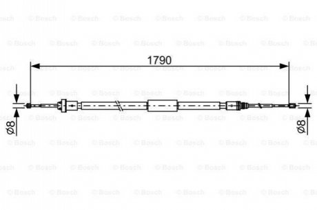 1 987 482 495 BOSCH Трос ручного гальма