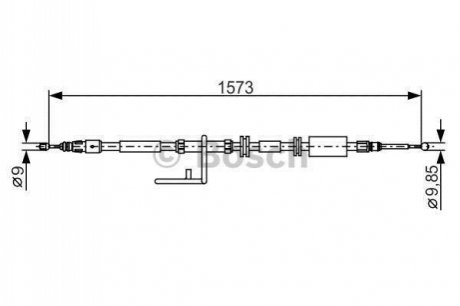 1 987 482 313 BOSCH Трос ручного гальма