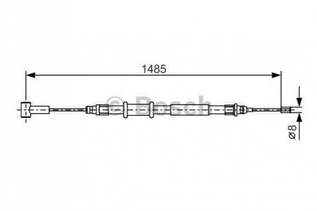 1 987 482 214 BOSCH Трос ручного гальма