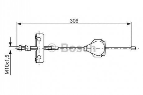 1 987 477 990 BOSCH Трос ручного гальма