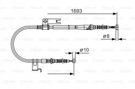 1 987 477 917 BOSCH Трос ручного гальма