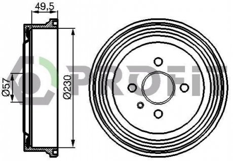 5020-0062 PROFIT Барабан гальмівний
