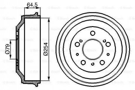 0 986 477 098 BOSCH Барабан гальмівний