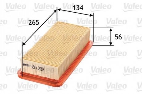 585209 Valeo Фильтр повітряний