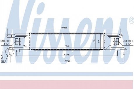 96464 NISSENS Радіатор наддуву
