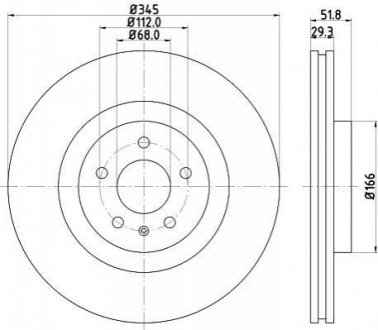 8DD355128731 HELLA Диск гальмівний