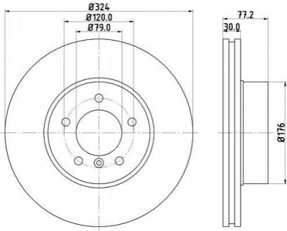 8DD355128111 HELLA Диск гальмівний