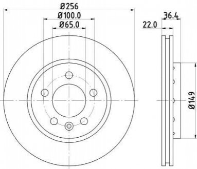 8DD355127451 HELLA Диск гальмівний