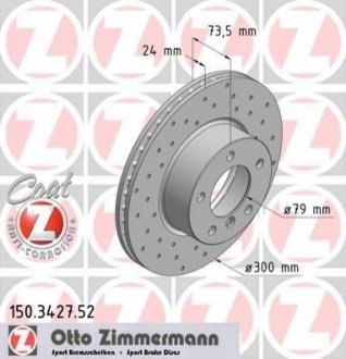 150.3427.52 ZIMMERMANN Диск гальмівний