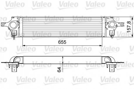 818358 Valeo Радиатор (інтеркулер) охлаждения воздуха в системі наддуву