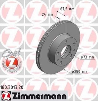 180.3013.20 ZIMMERMANN Диск гальмівний