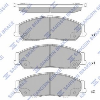 SP1235 Hi-Q (SANGSIN) Колодки гальмівні дискові