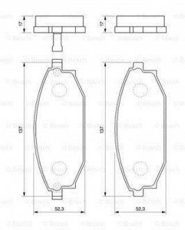 0 986 424 727 BOSCH Колодки гальмівні дискові