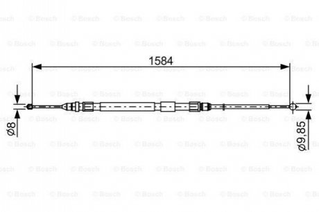 1 987 482 491 BOSCH Трос ручного гальма