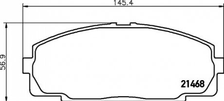 NP1004SC NISSHINBO Колодки тормозные дисковые передние Strong Ceramic Toyota Hiace 2.0, 2.4, 3.0 (9