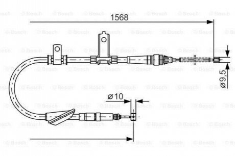 1 987 477 791 BOSCH Трос ручного гальма