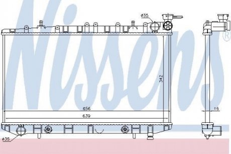 629731 NISSENS Радіатор INFIN G 20(+)[OE 21410-62J00]