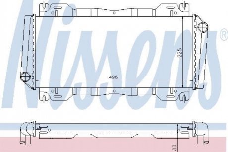 62093 NISSENS Радіатор FD FIESTA II(83-)1.0(+)[OE 1619067]