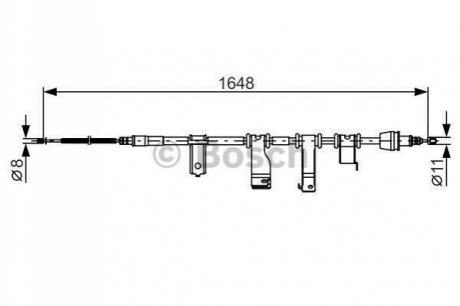 1 987 482 350 BOSCH Трос ручного гальма