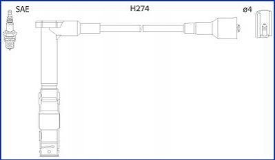 134775 HITACHI Комплект дротів запалювання
