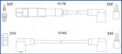 134755 HITACHI Комплект дротів запалювання