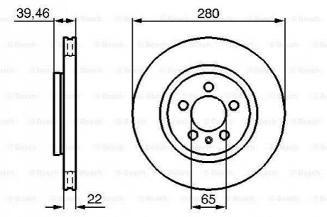 0 986 479 156 BOSCH ДИСК ГАЛЬМIВНИЙ ПЕРЕДНIЙ