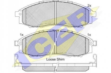 181703 ICER Комплект гальмівних колодок (дискових)