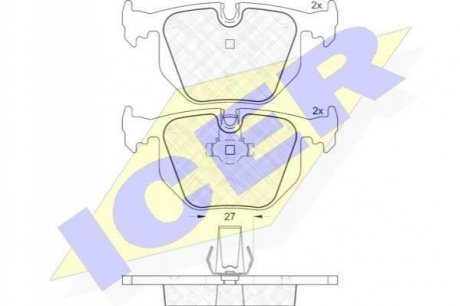 181552 ICER Комплект гальмівних колодок (дискових)