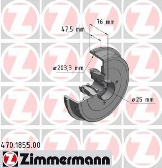 470.1855.00 ZIMMERMANN Барабан гальмівний