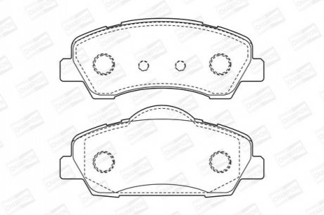 573461CH CHAMPION Колодки тормозные дисковые передние Citroen C4 (14-), C-ELYSEE (12-)/Peugeot 301